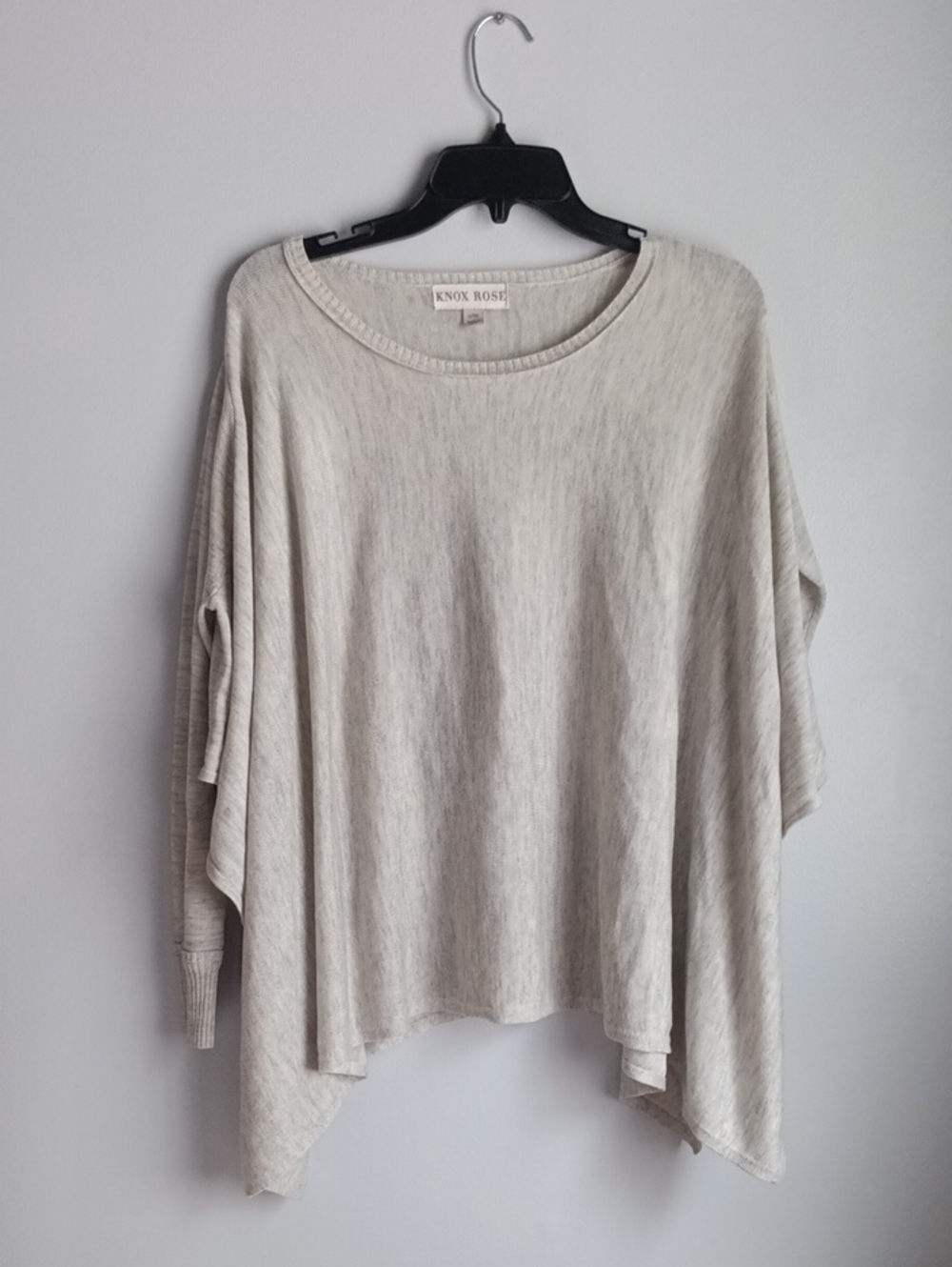 Knox Rose Light Grey Oversized Crewneck Sweater